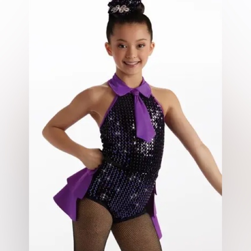 Weissman Purple Sequin Dance Costume